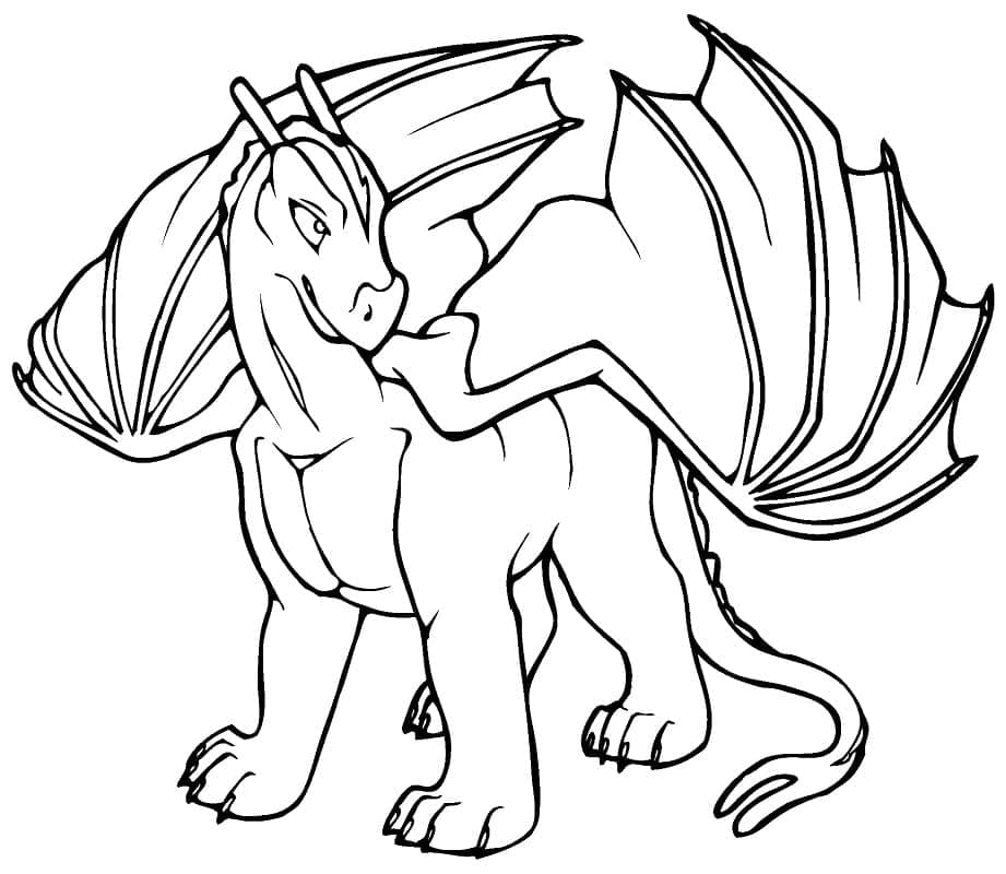 Awesome Dragon coloring page Download, Print or Color Online for Free