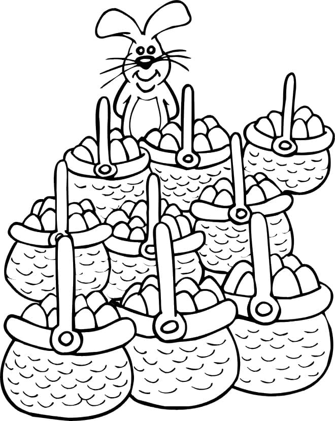 Free Easter Baskets coloring page Download, Print or Color Online for