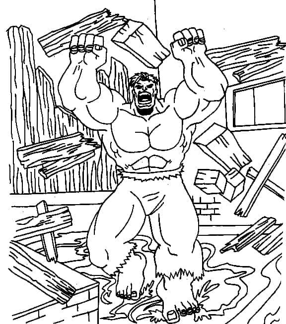 Hulk Fist Coloring Page