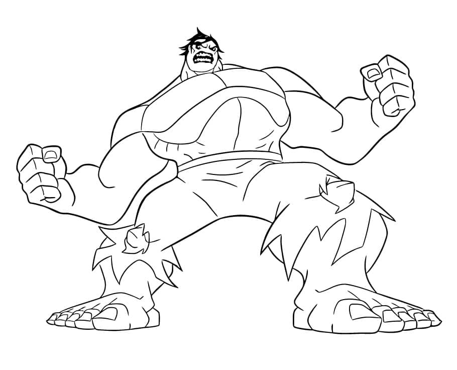 Hulk Avengers coloring page Download, Print or Color Online for Free