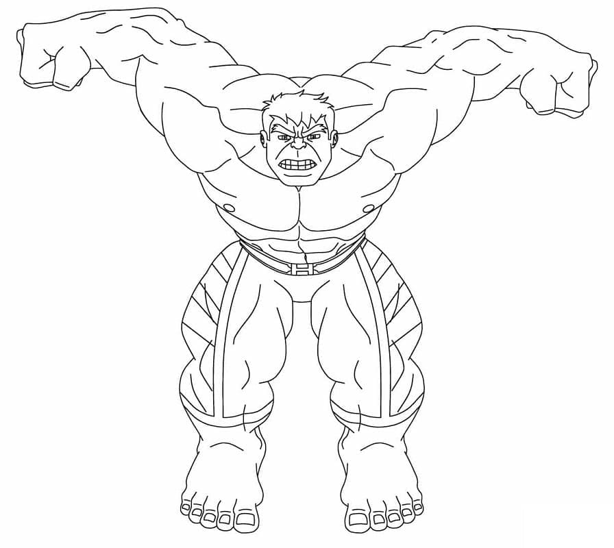 Hulk from Avengers coloring page Download, Print or Color Online for Free