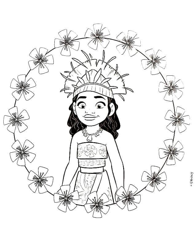 Moana Image coloring page Download, Print or Color Online for Free