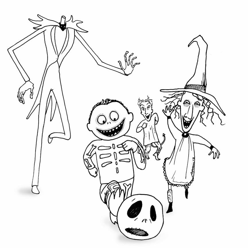 Nightmare Before Christmas Printable coloring page Download, Print or