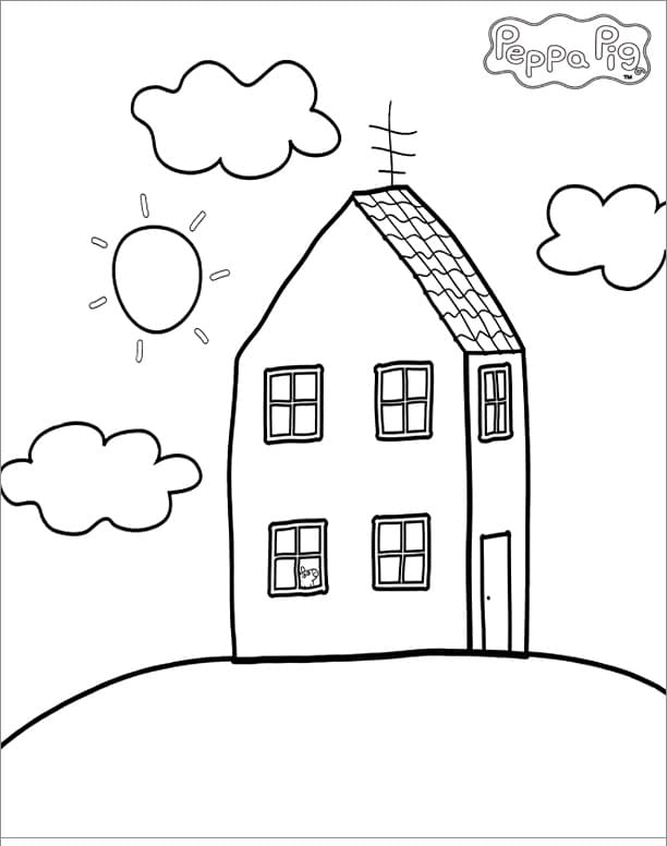Peppa Pig's House coloring page Download, Print or Color Online for Free