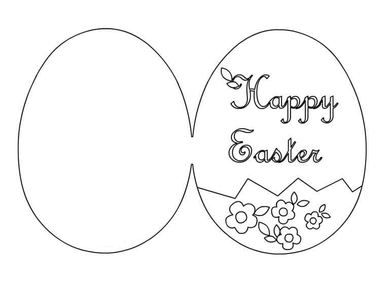 Printable Easter Card coloring page - Download, Print or Color Online