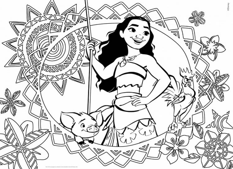 Printable Moana coloring page Download, Print or Color Online for Free