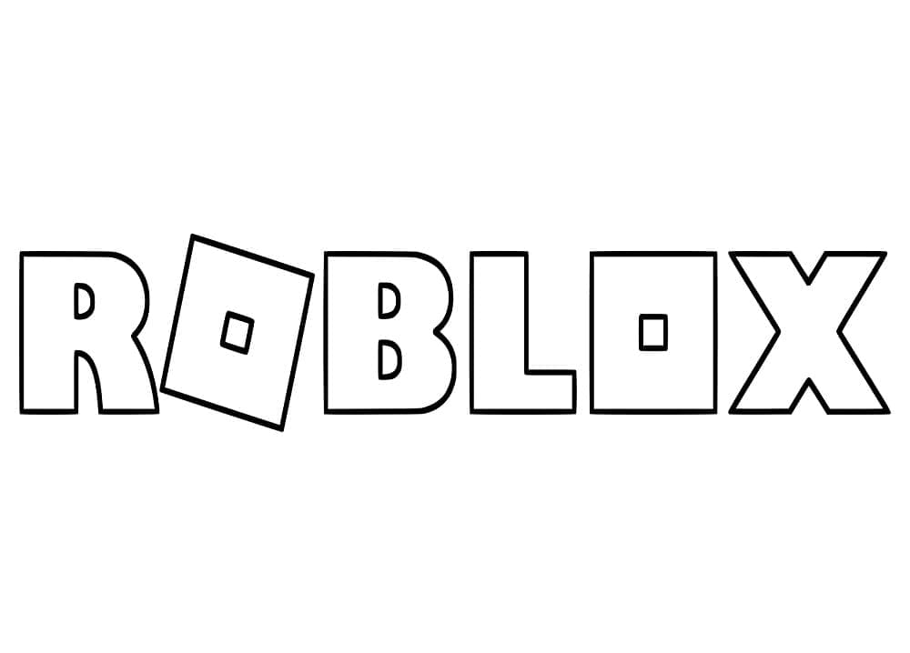 Roblox Logo coloring page Download, Print or Color Online for Free