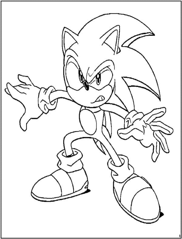 Sonic Drawing coloring page Download, Print or Color Online for Free