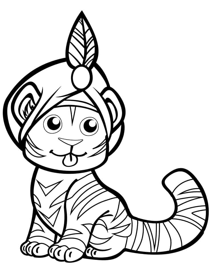 Adorable Tiger Cub coloring page Download, Print or Color Online for Free