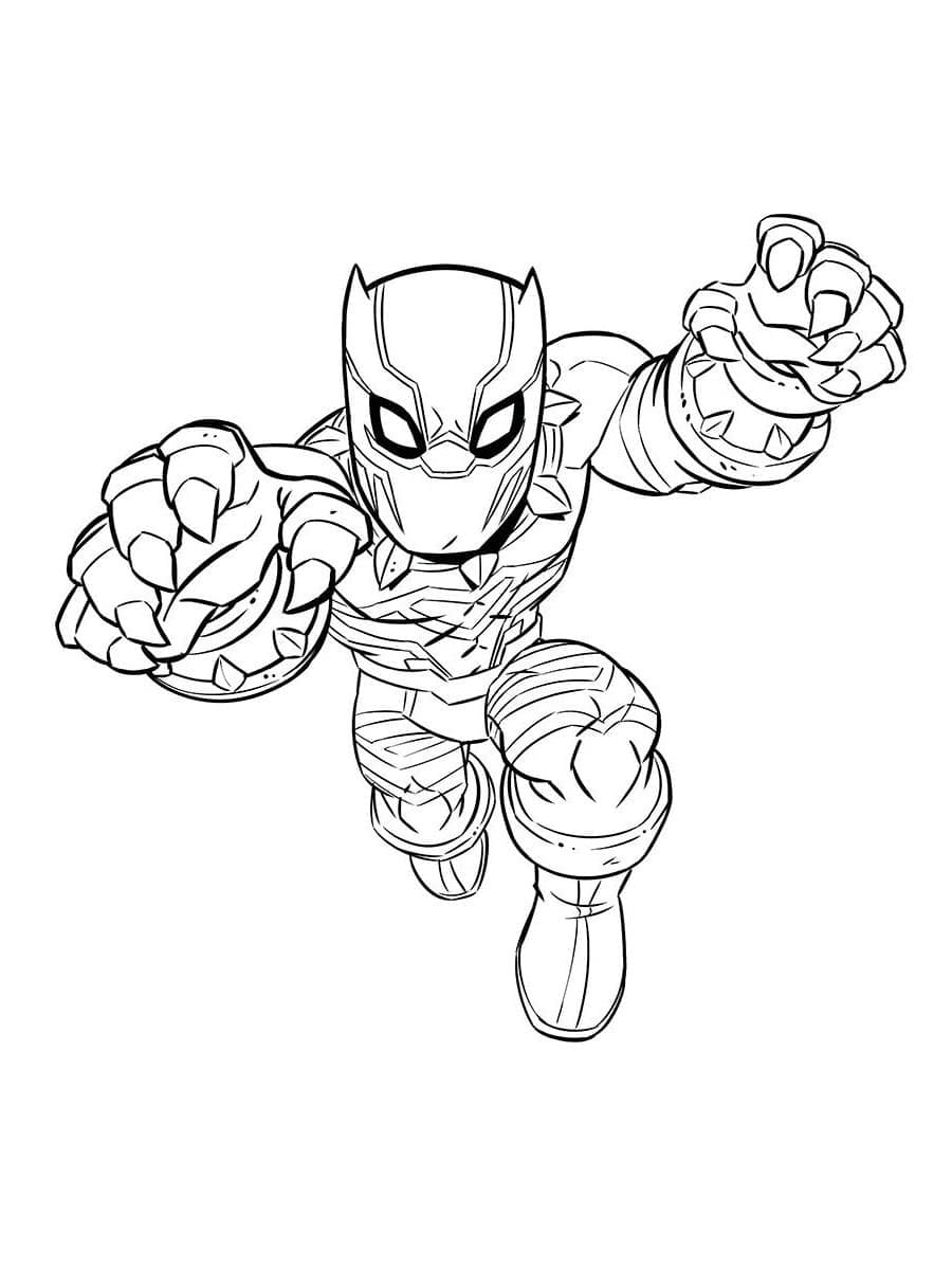 Black Panther Chibi coloring page Download, Print or Color Online for