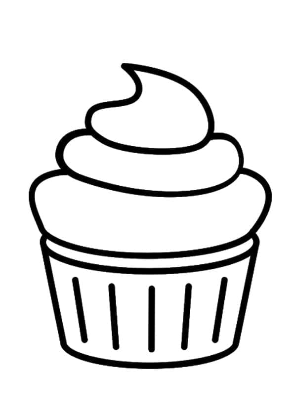 Hello Kitty Cupcake Coloring Pages
