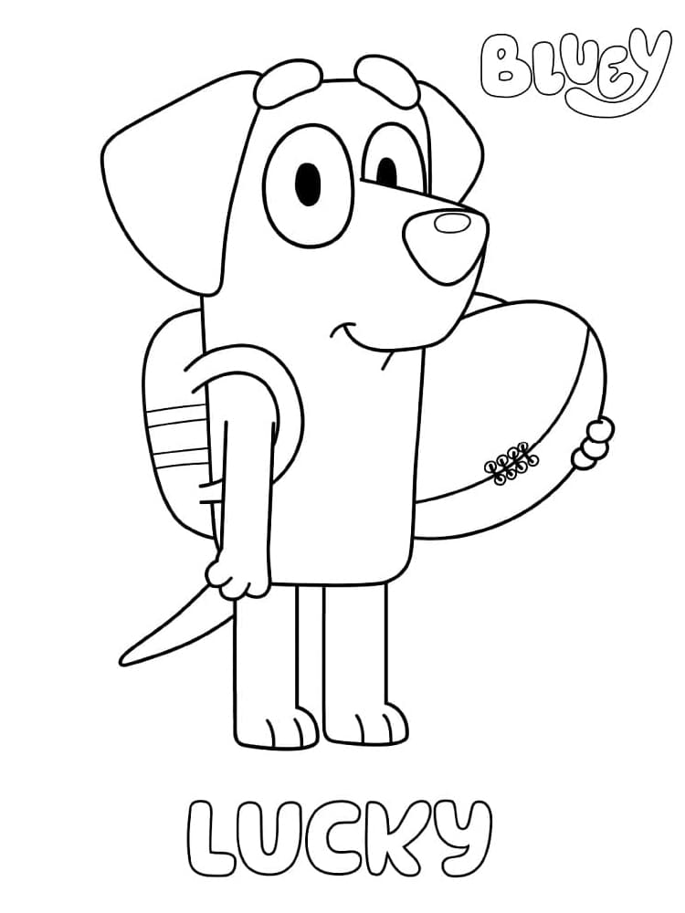 Lucky from Bluey coloring page Download, Print or Color Online for Free