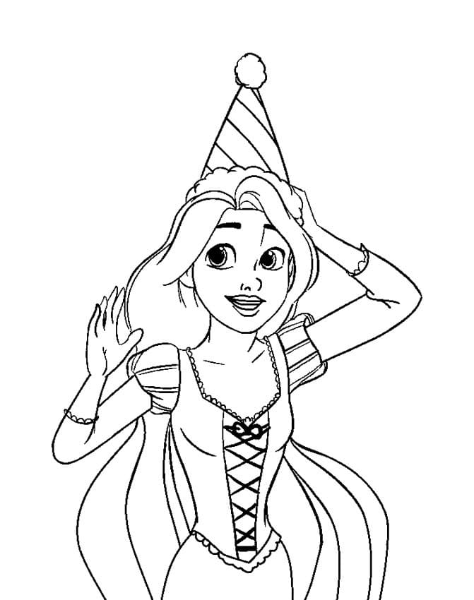 Pretty Rapunzel coloring page Download, Print or Color Online for Free