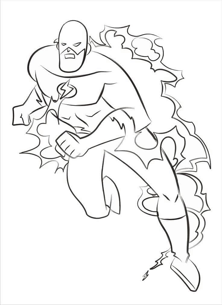 Printable Superhero Flash coloring page Download, Print or Color