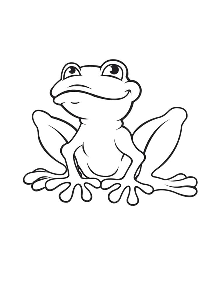 Smiling Frog Printable coloring page - Download, Print or Color Online
