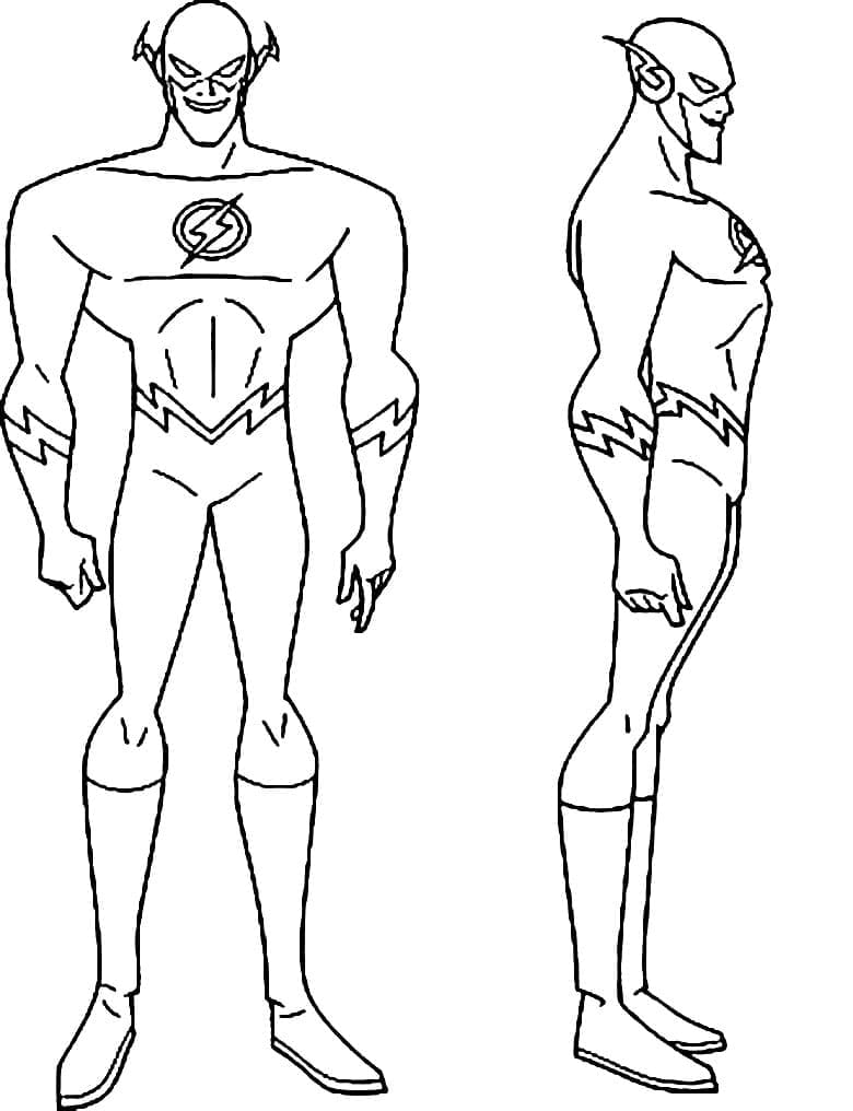 Superhero Flash coloring page Download, Print or Color Online for Free