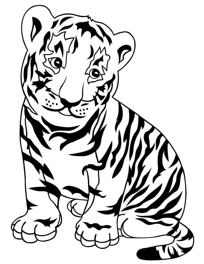 Tiger Cub Printable coloring page Download, Print or Color Online for