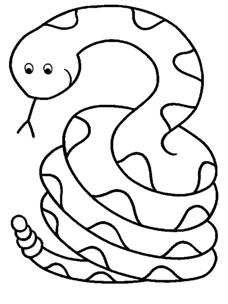 Very Simple Snake coloring page Download, Print or Color Online for Free