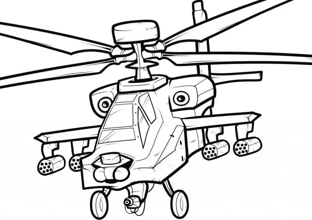 Lego Police Helicopter Coloring Page