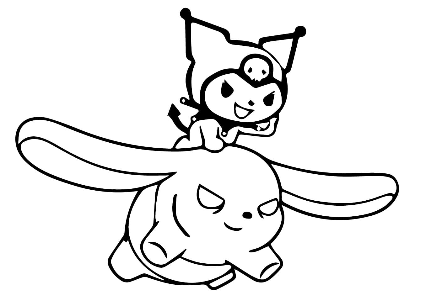 Kuromi coloring pages ColoringLib