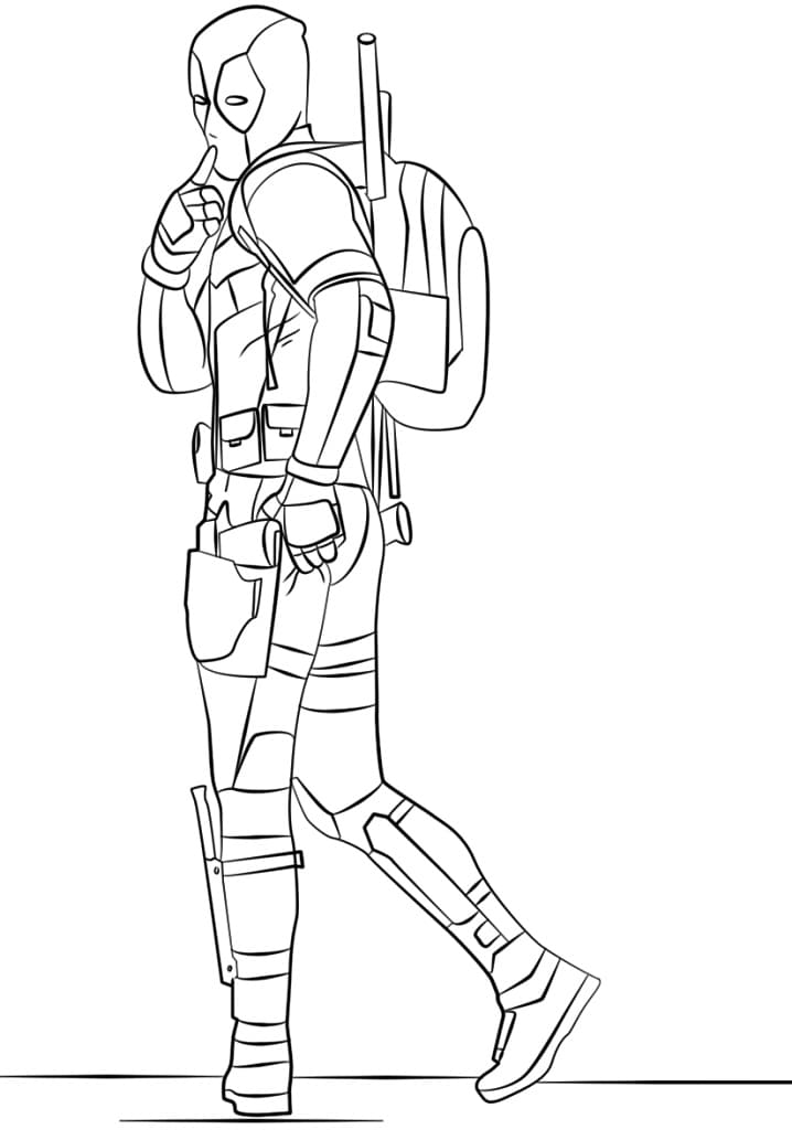 Funny Deadpool coloring page Download, Print or Color Online for Free