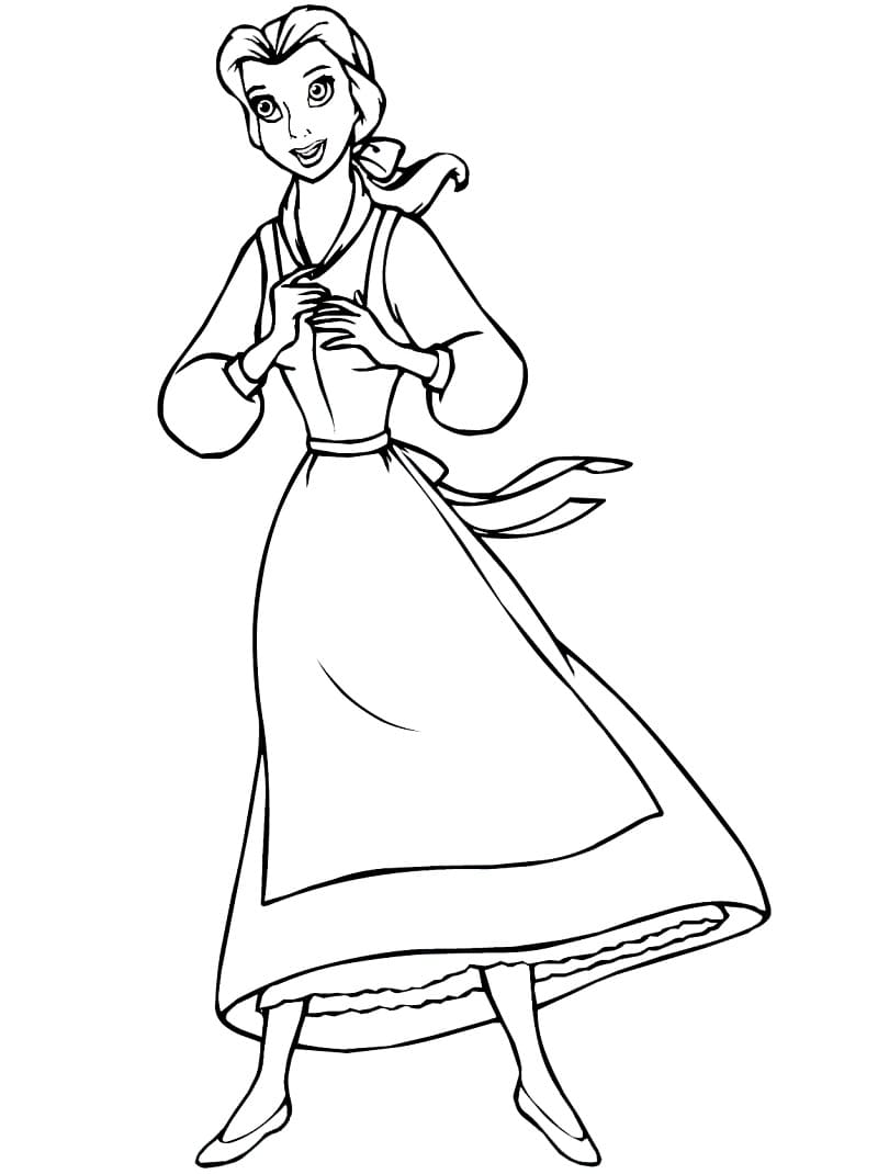 Lovely Belle coloring page Download, Print or Color Online for Free