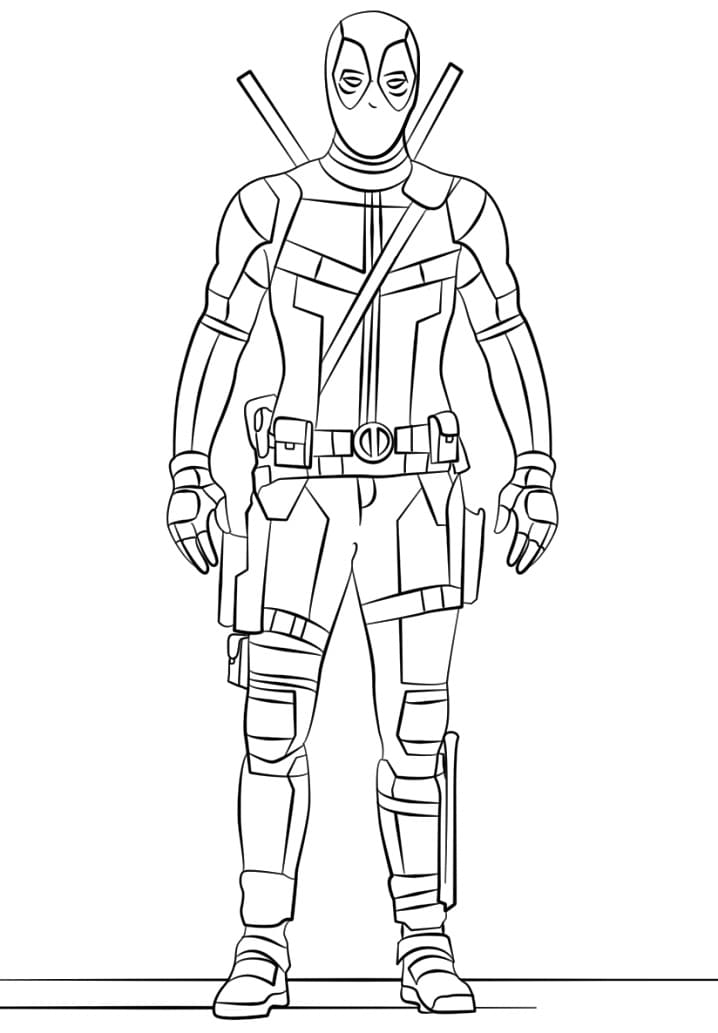 Marvel's Deadpool coloring page Download, Print or Color Online for Free