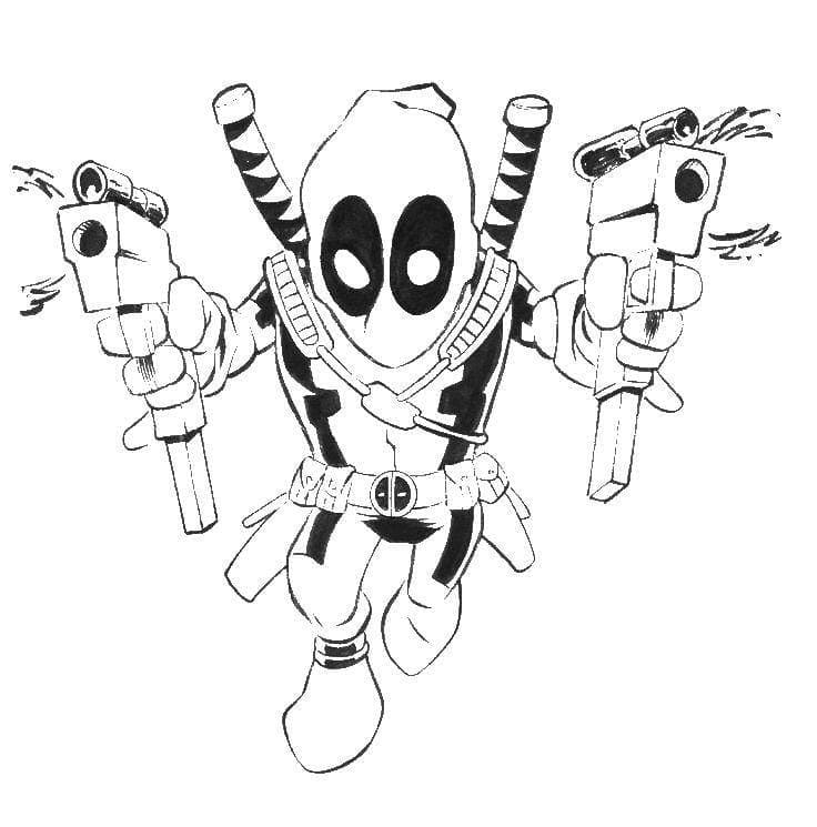 Printable Funny Deadpool coloring page Download, Print or Color