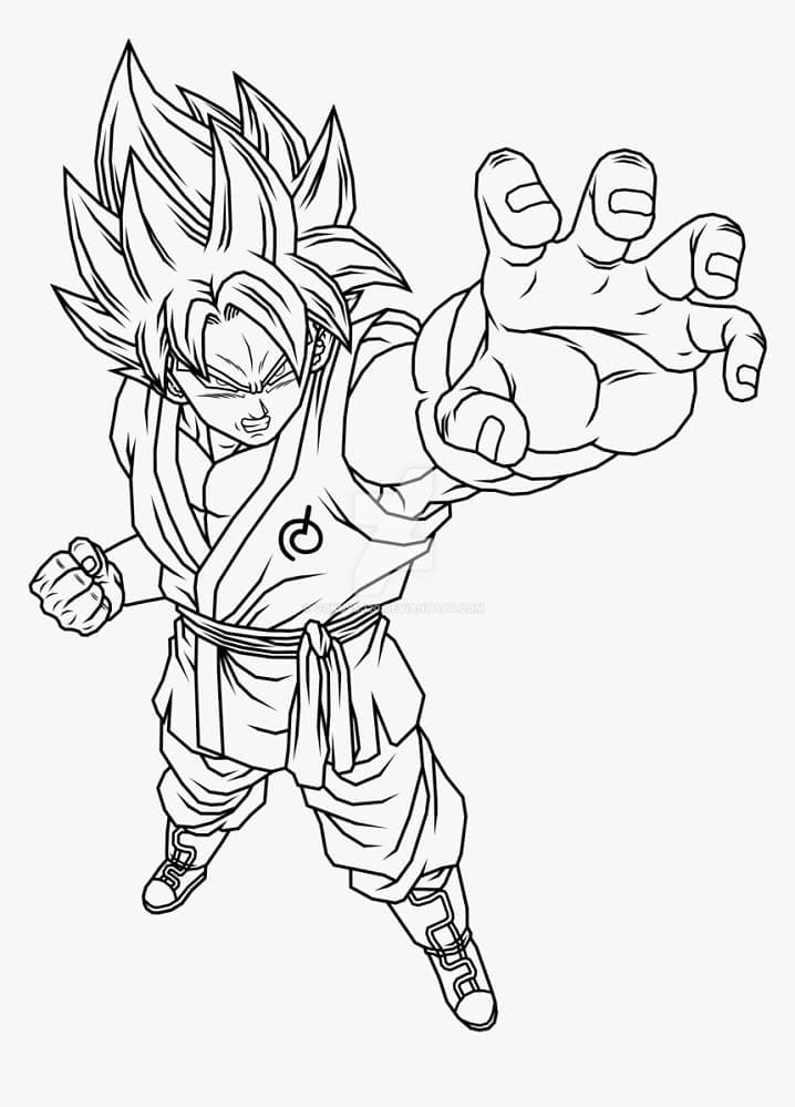 Goku Ssj God Coloring Pages