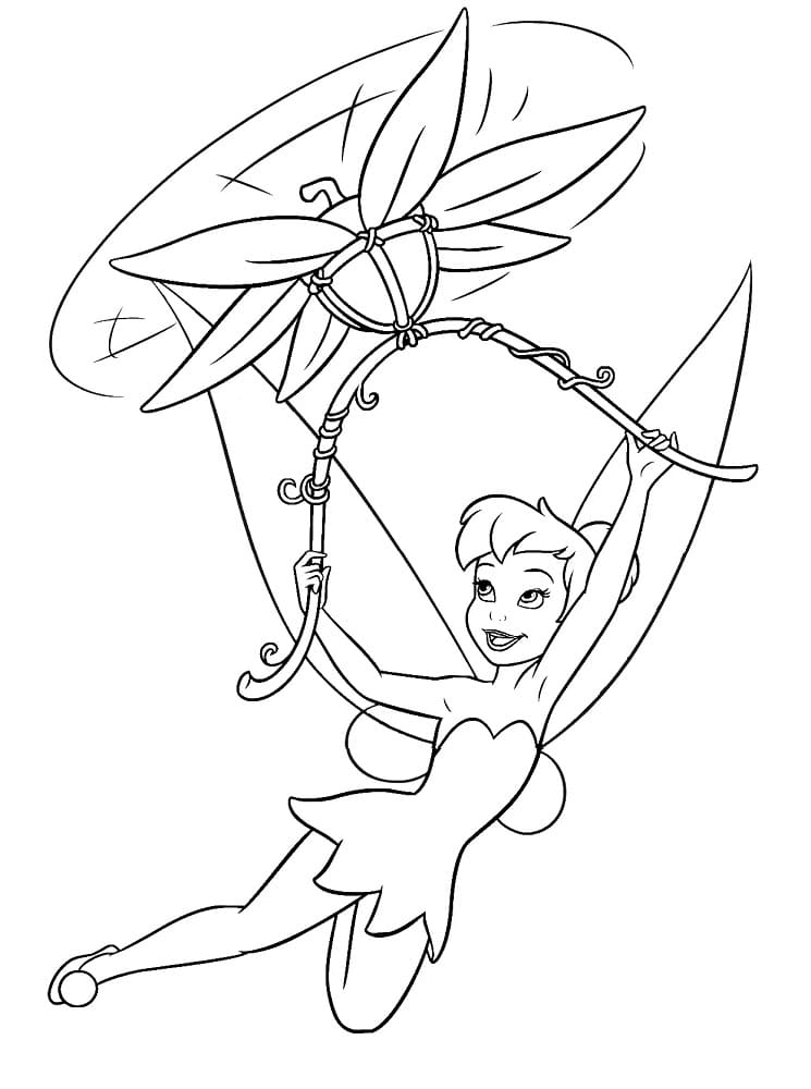 Lovely Tinkerbell coloring page Download, Print or Color Online for Free