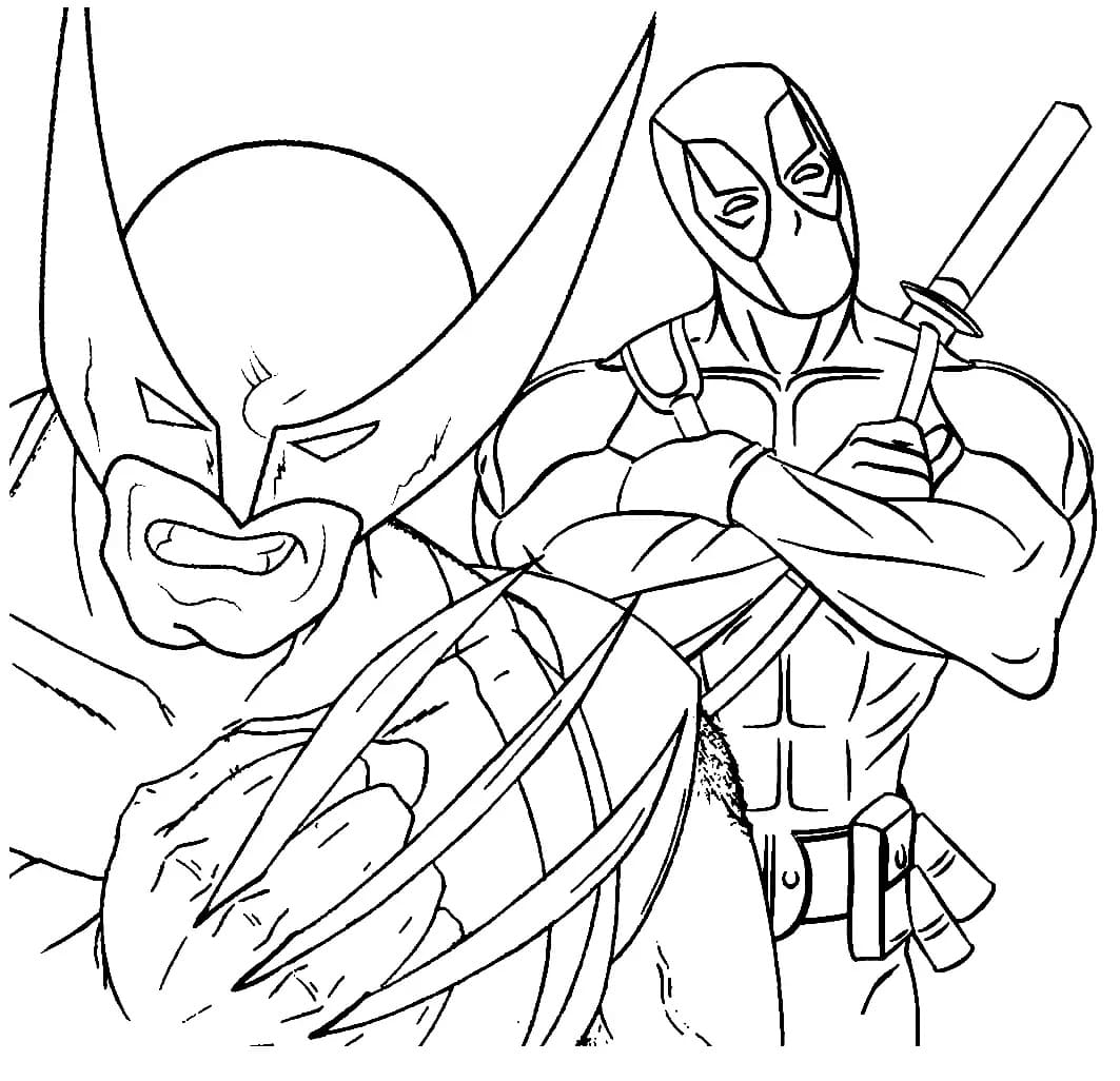 Deadpool coloring pages ColoringLib