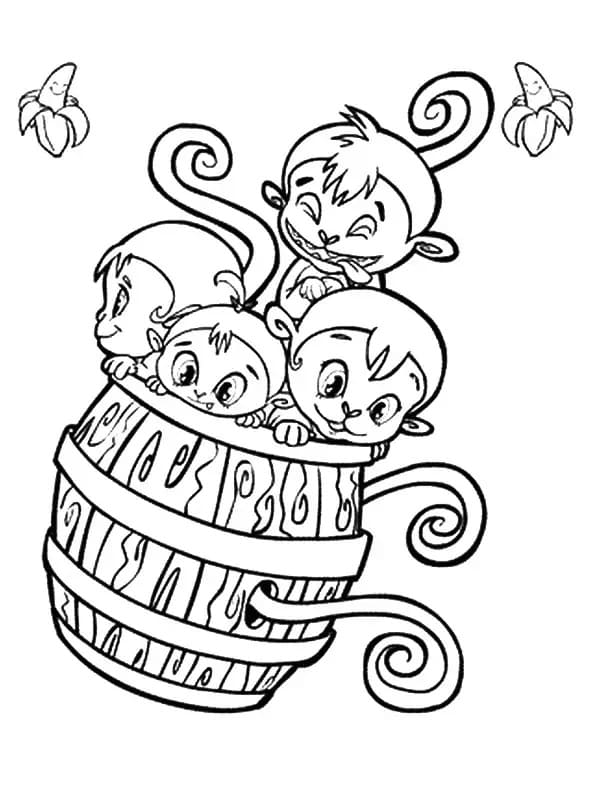 Baby Monkeys coloring page Download, Print or Color Online for Free