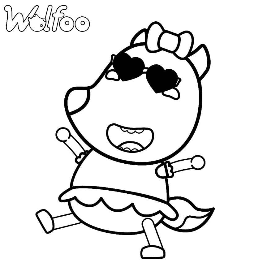 Lucy from Wolfoo coloring page Download, Print or Color Online for Free