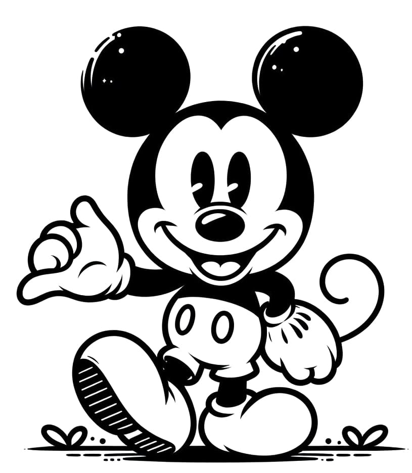 Mickey Mouse Image coloring page Download, Print or Color Online for Free