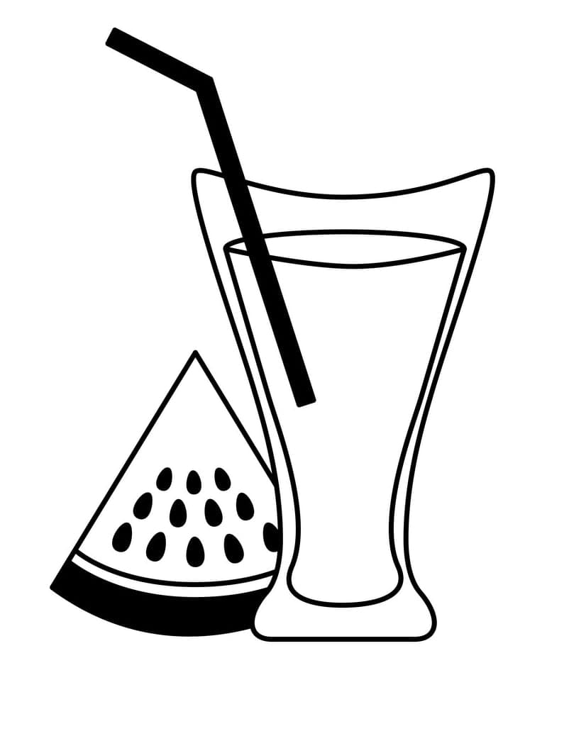 Watermelon Juice coloring page Download, Print or Color Online for Free
