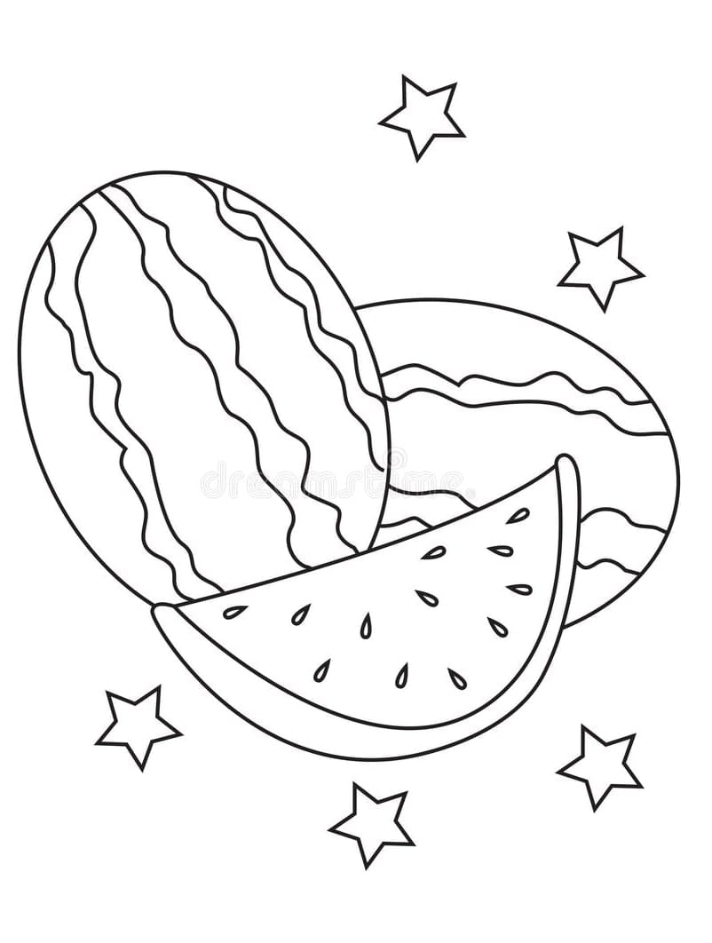 Watermelons coloring page Download, Print or Color Online for Free
