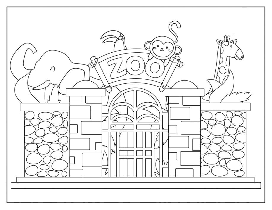Print Zoo coloring page Download, Print or Color Online for Free
