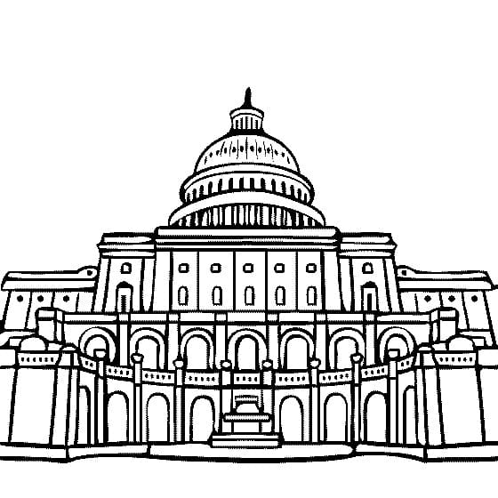 Lincoln Memorial Coloring Page