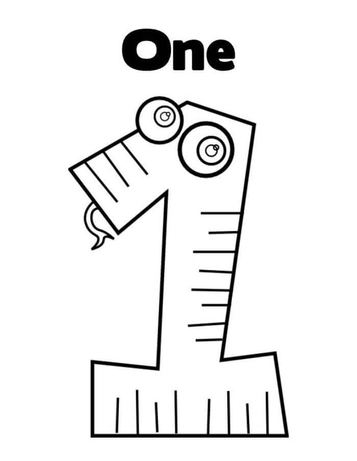 Number 1 - sheet 5 coloring page - Download, Print or Color Online for Free