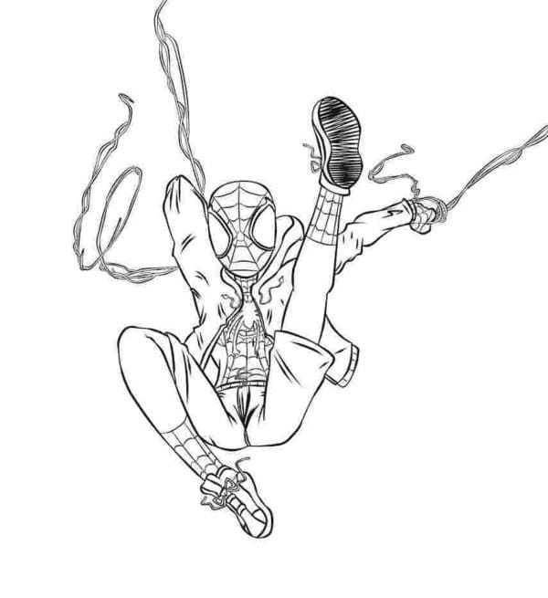 Cool Miles Morales coloring page Download, Print or Color Online for Free