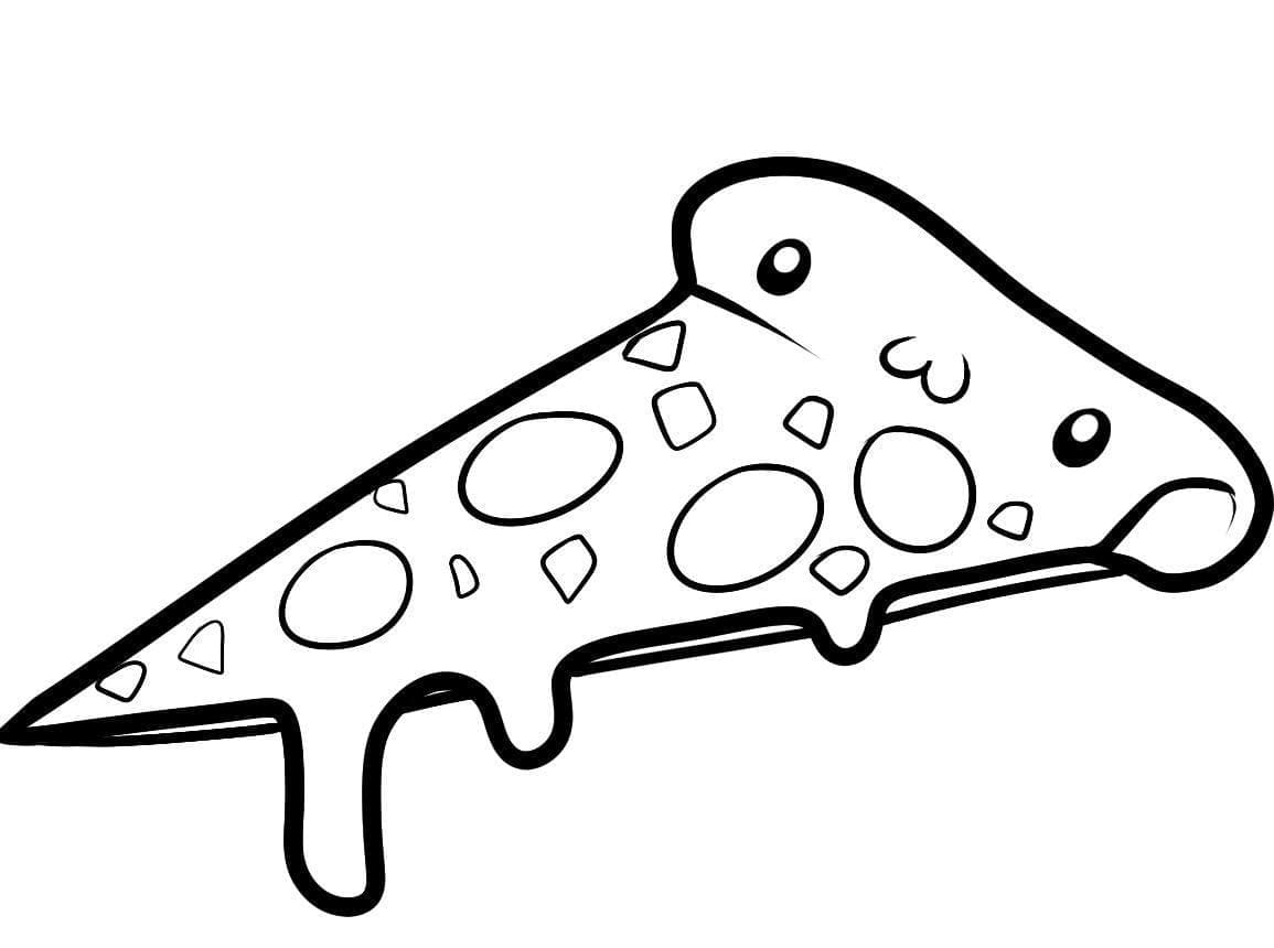 Cute Pizza Slice coloring page Download, Print or Color Online for Free