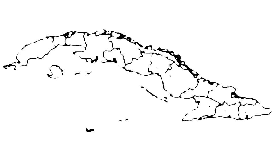 Print Cuba Map coloring page Download, Print or Color Online for Free