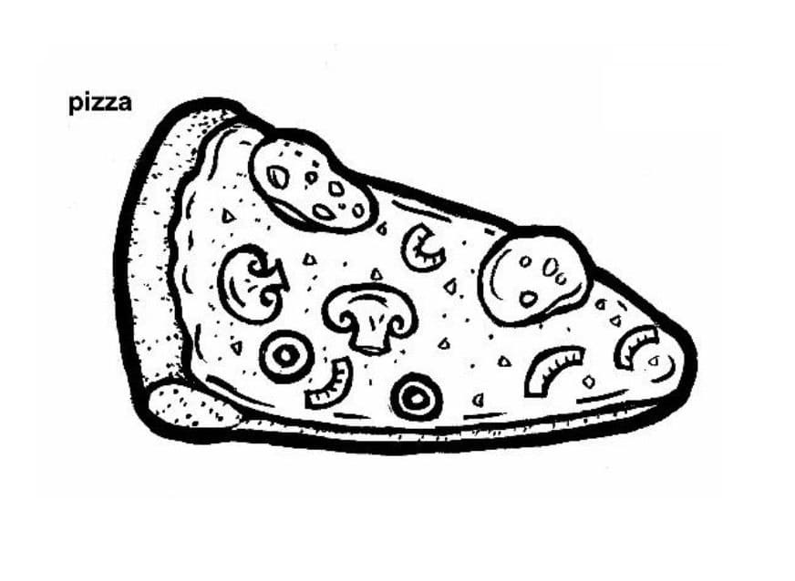 Yummi Pizza Slice coloring page Download, Print or Color Online for Free