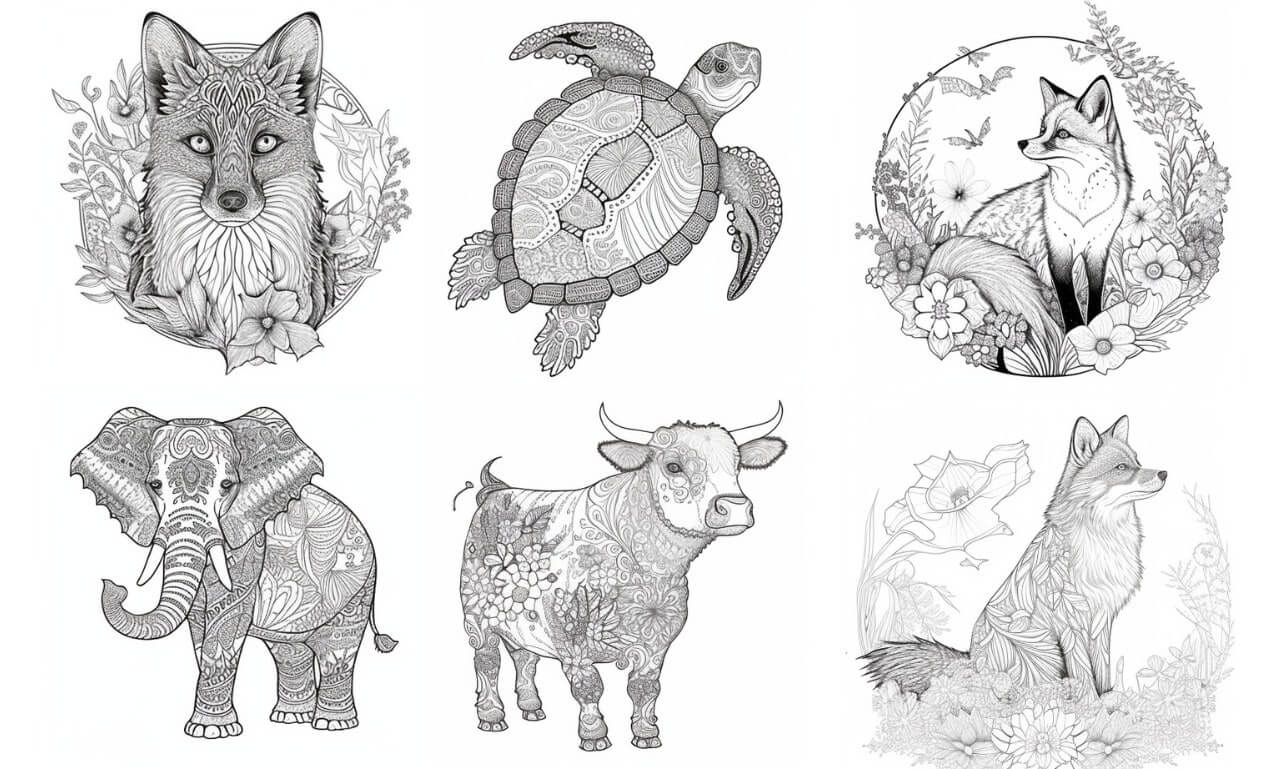 Animal Mandala coloring pages ColoringLib
