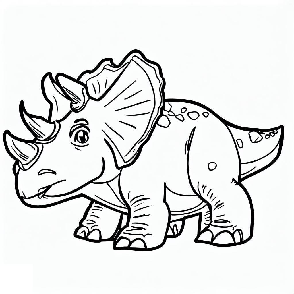 A Triceratops coloring page Download, Print or Color Online for Free
