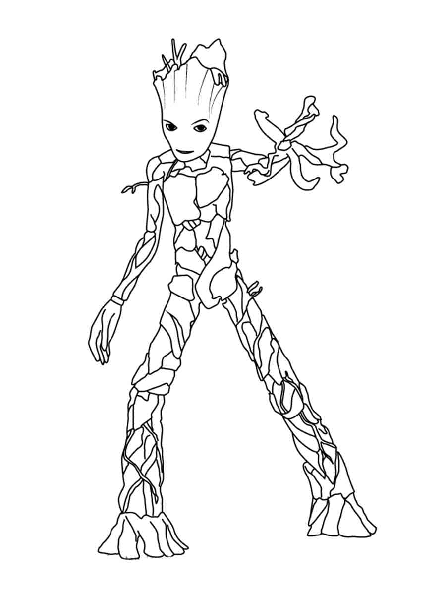 Awesome Groot coloring page Download, Print or Color Online for Free