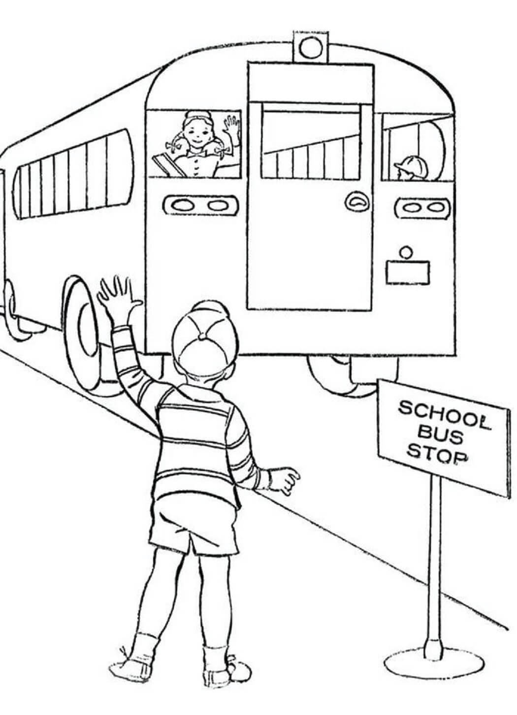 Basic School Bus coloring page Download, Print or Color Online for Free