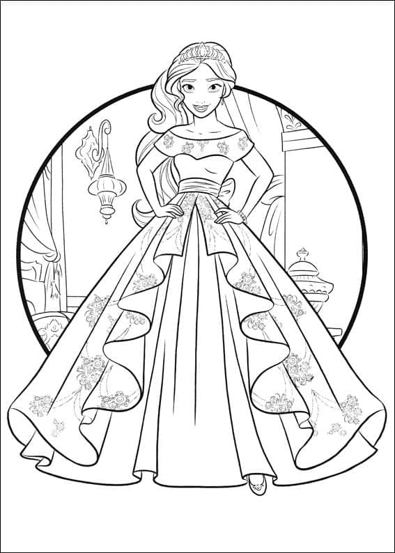 Cool Princess Elena coloring page Download, Print or Color Online for