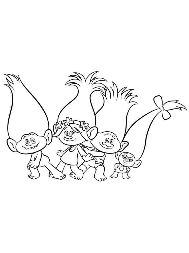 Troll Doll Coloring Pages