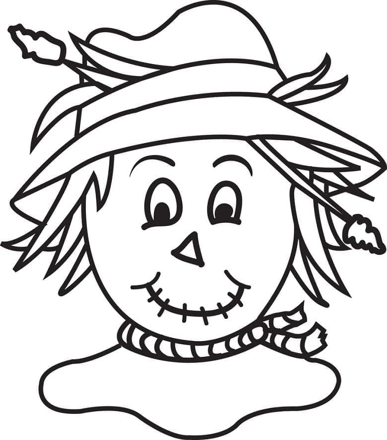 Scarecrow Face coloring page - Download, Print or Color Online for Free